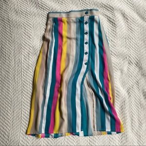 Free Press multi-color midi skirt